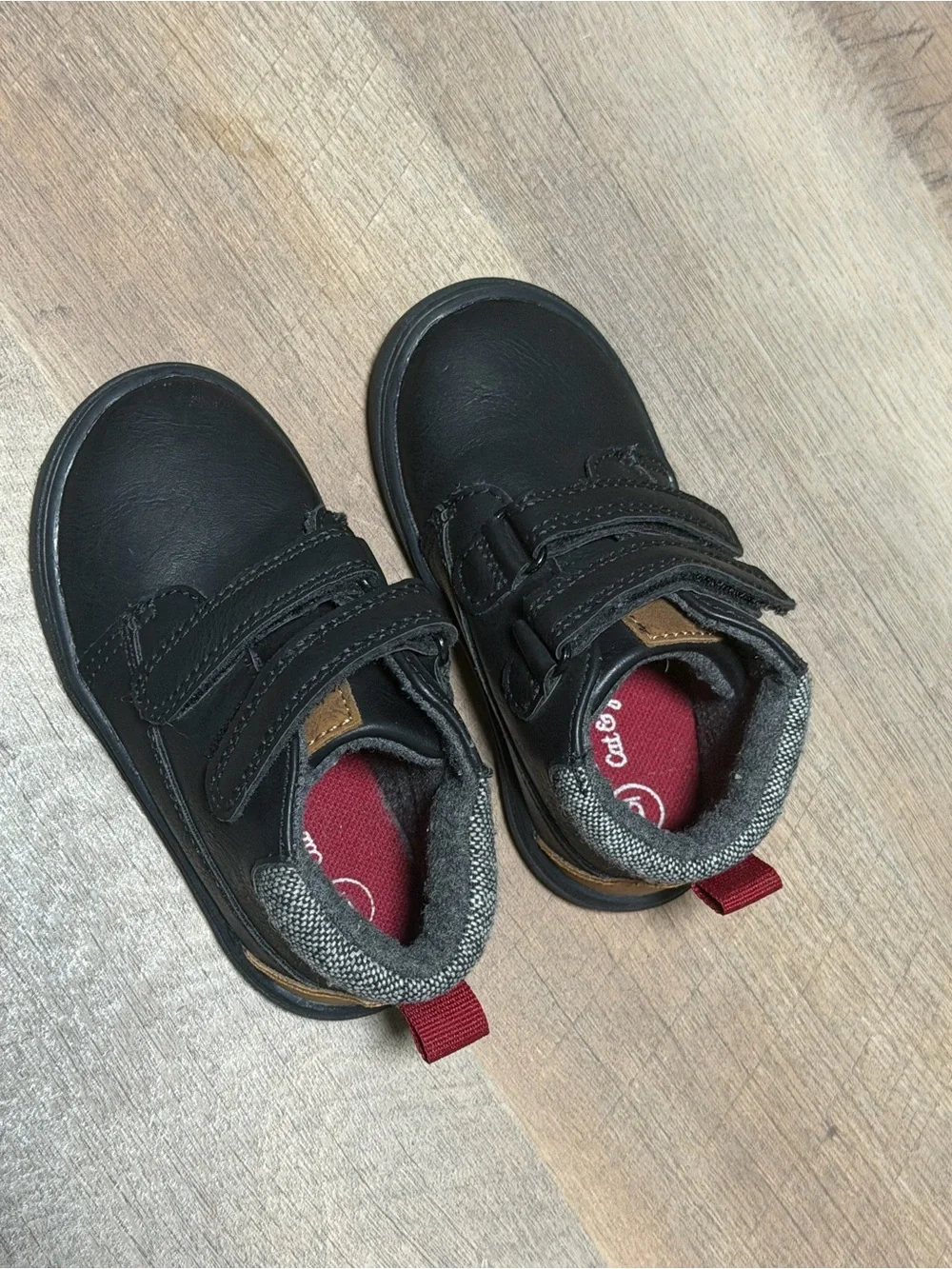 Cat & Jack Toddler Boys Black Velcro Shoes | Size 6